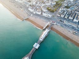 An aerial view of Brighton