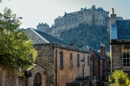 Edinburgh Castle seen from the Grassmarket