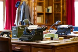 An office recreated inside Bletchley Park mansion