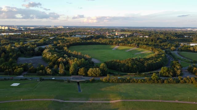 The National Bowl, Milton Keynes, at sunset