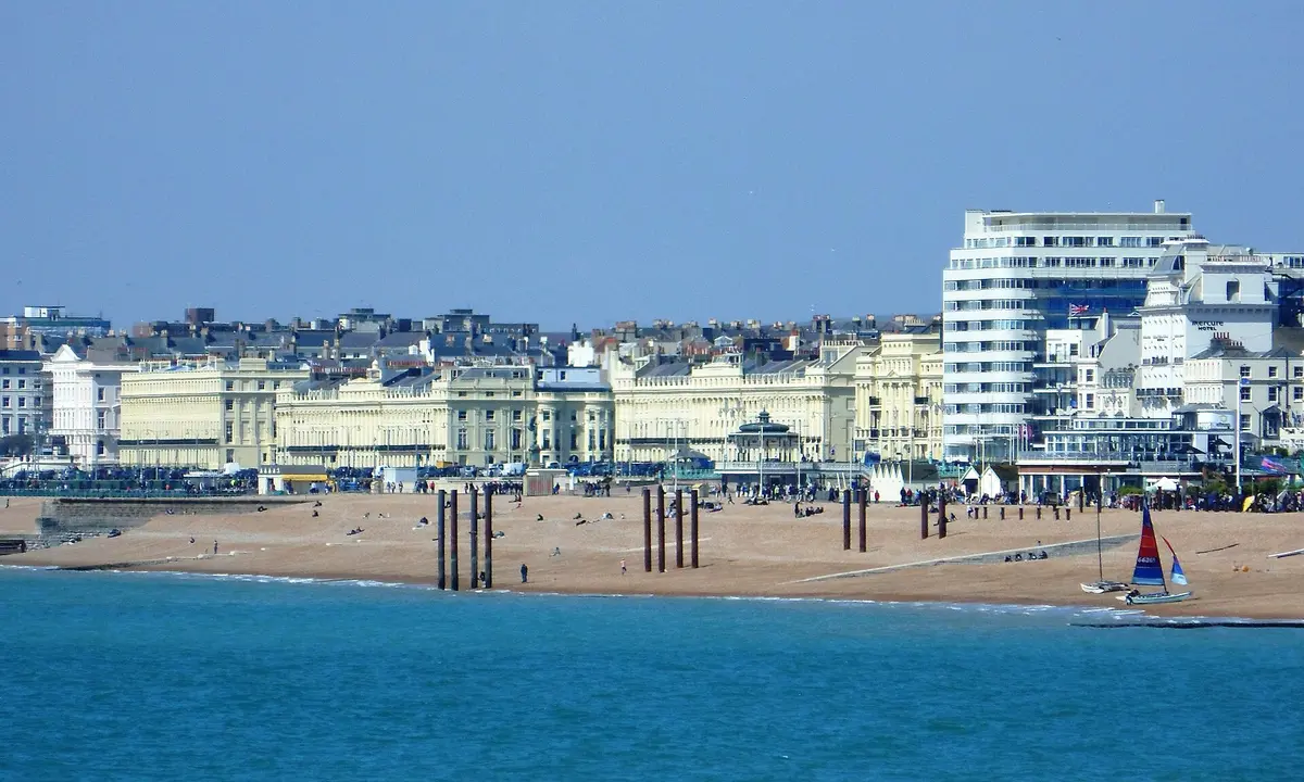 Regency terraces on the Brighton and Hove seafront