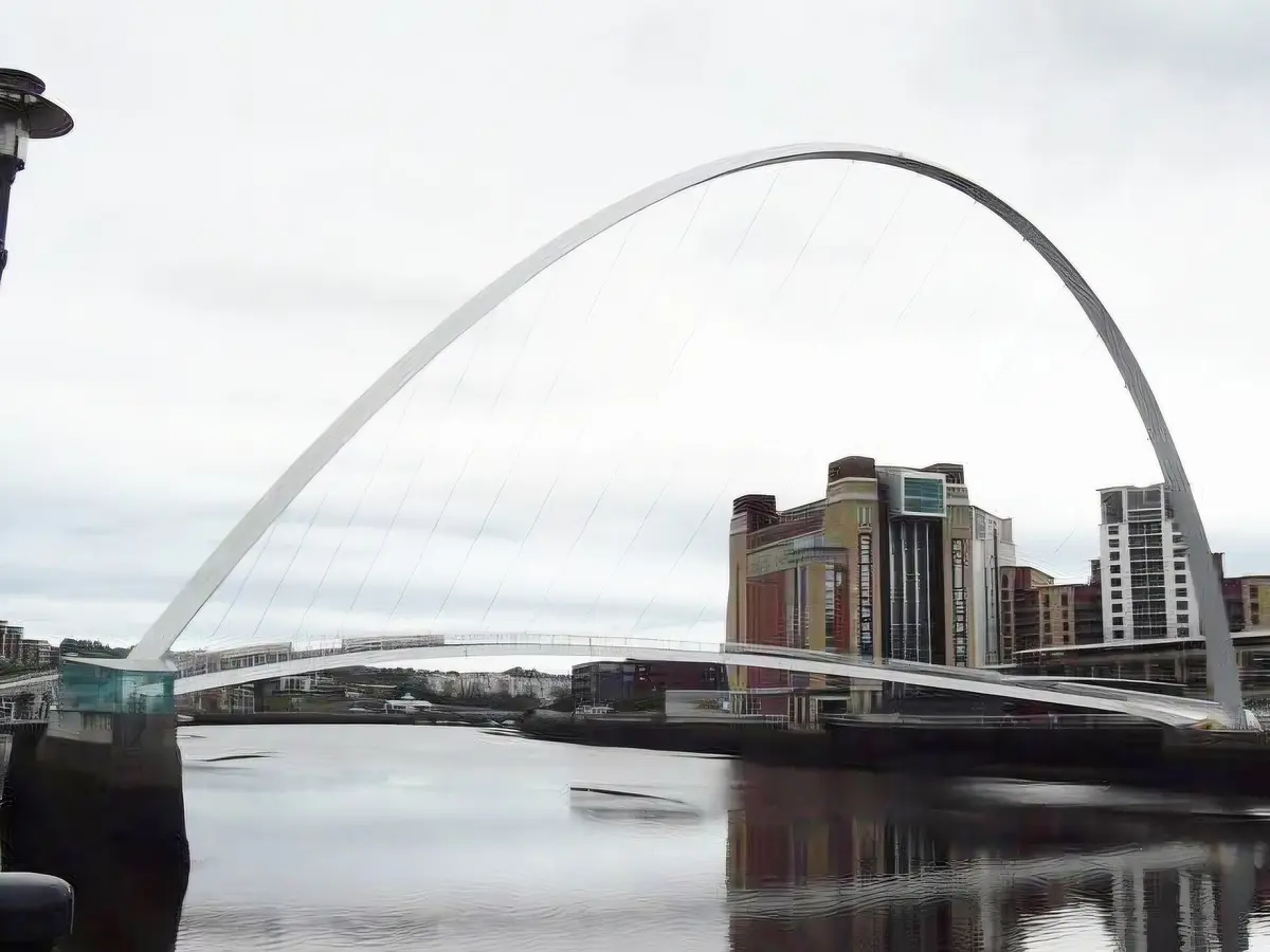 The Gateshead Millennium Bridge across the Tyne
