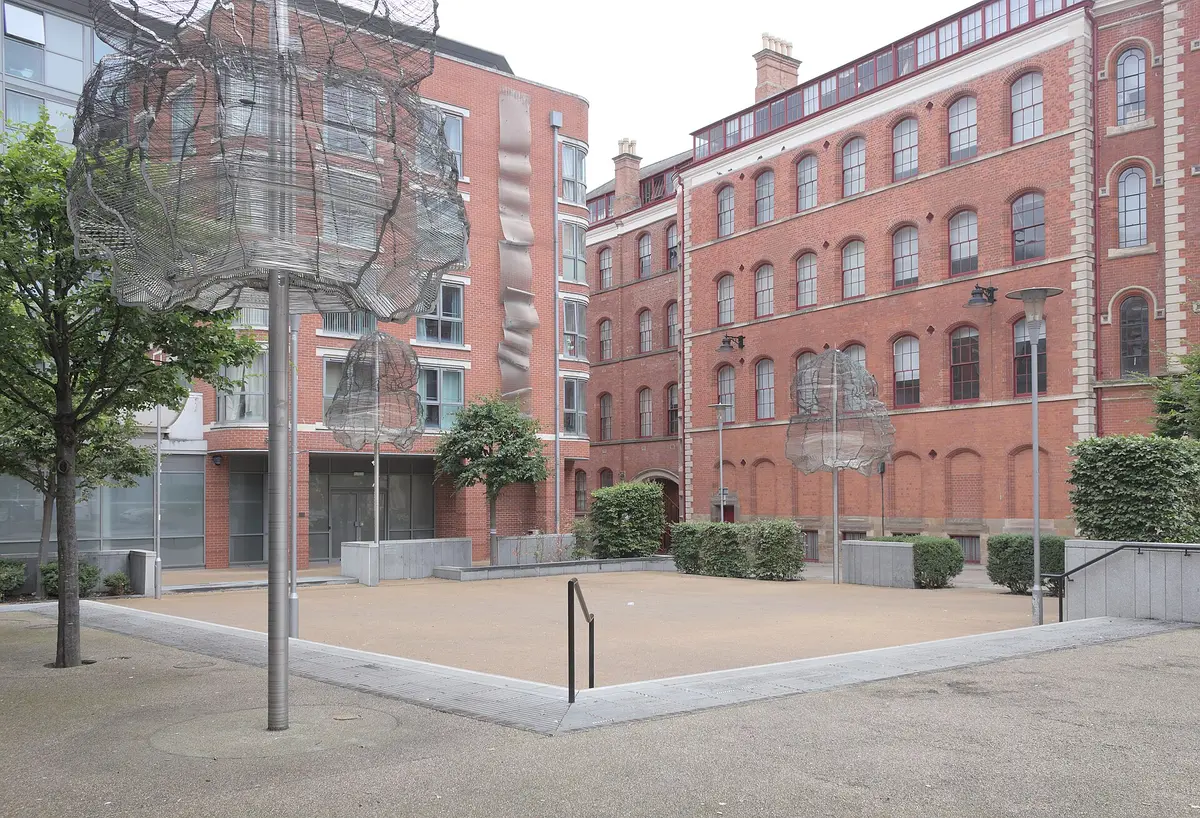 Red brick buildings around Lace Market Square